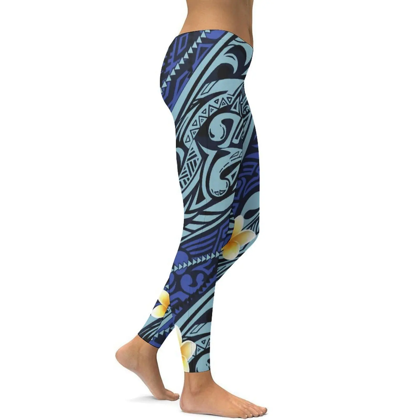 Hawaiiaanse Eilanden Polynesische Tribale Volkeren Retro Tattoo 3d Geprint Casual Skinny Yoga Broek Fitness Joggingbroek Voor Dames