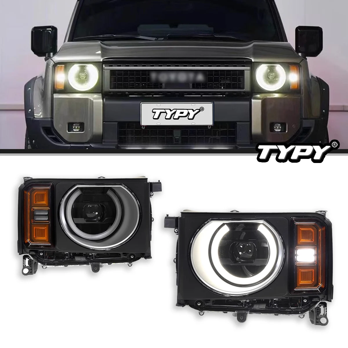 

TYPY Car Lights For 24-25 Model Year Toyota Prado LED Headlight Projetor head Lamp Daytime Running Light Automotive Accessories