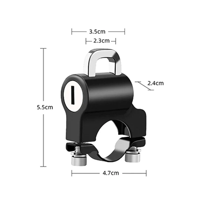 Motorcycle Helmet Lock Alloy Anti-Theft Fixed Lock Multifunction Motorcross Bicycle Storage Holder Bracket Hook Moto Accessories