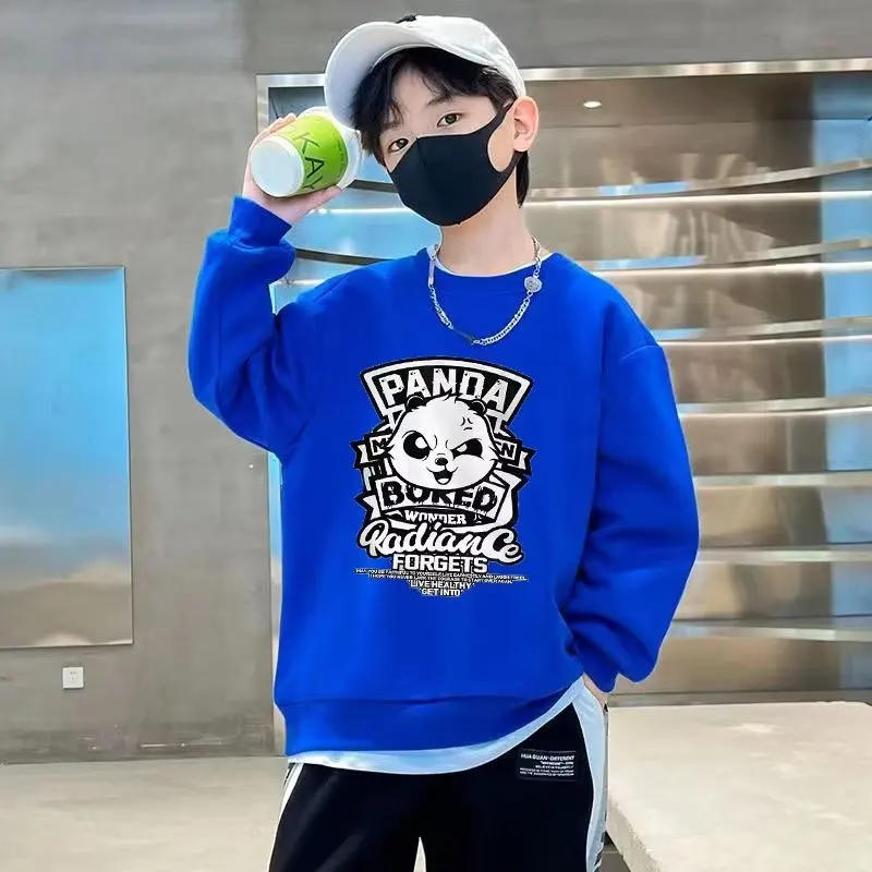 

Boys Girls Casual Sweatshirts Spring Autumn Children's Clothing Korean Fashion Streetwear Children's O-Neck Pullover Sweatshirt