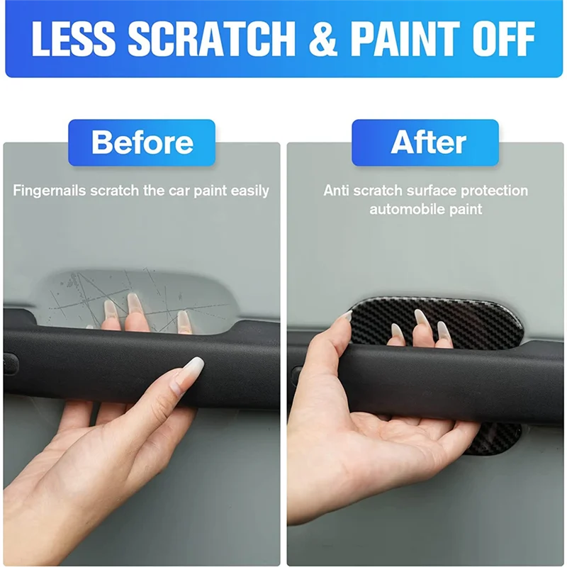 غطاء وعاء الباب الخارجي للسيارة ملحقات حماية الكسوة لفورد برونكو 2021 2022 2023 4 أبواب ، ألياف الكربون ABS #3