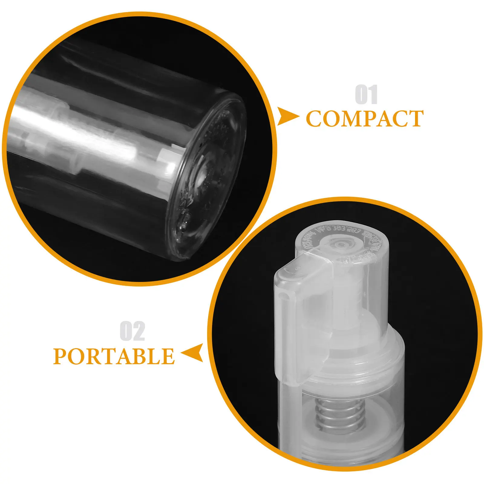 2Pcs Long Nose Powder Spray Bottles Lightweight Portable Refillable Dry Powder Bottle for Makeup Baking Hairdress
