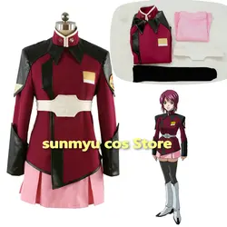 Mobile Suit Seed Lunamaria Hawke Zaft Red Uniform pink skirt Cosplay Costume Custom Size