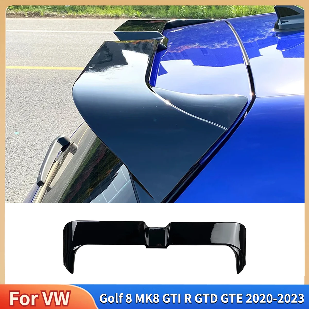 

For VW Golf 8 MK8 GTI R GTD GTE 2020-2023 Car Tail Wings Fixed Wind Spoiler Rear Wing Body Kits Accessories Decoration Tuning