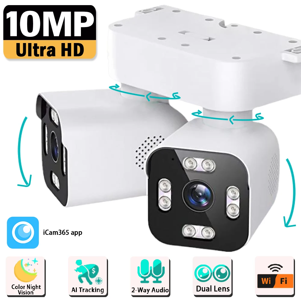 camera de seguranca smart wifi duas telas ao ar livre 360 cctv sem fio vigilancia por video ip lente dupla ptz dupla impermeavel 10mp 01