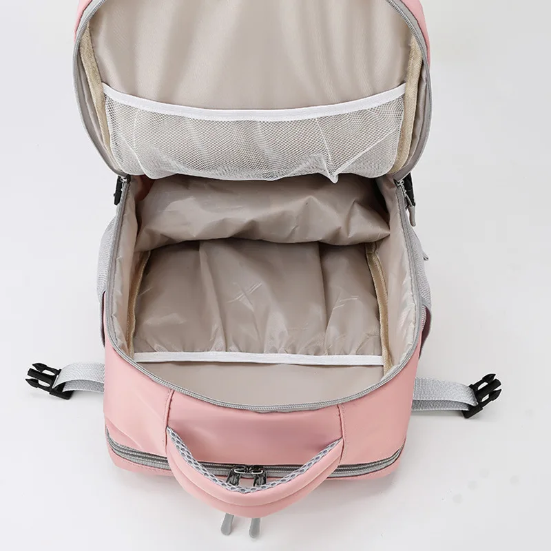 Bolsa De Viagem De Nylon Multifuncional para Jovens, Mochila De Grande Capacidade, Pacote Escolar Impermeável, Bolsas Femininas com Compartimento De Sapato