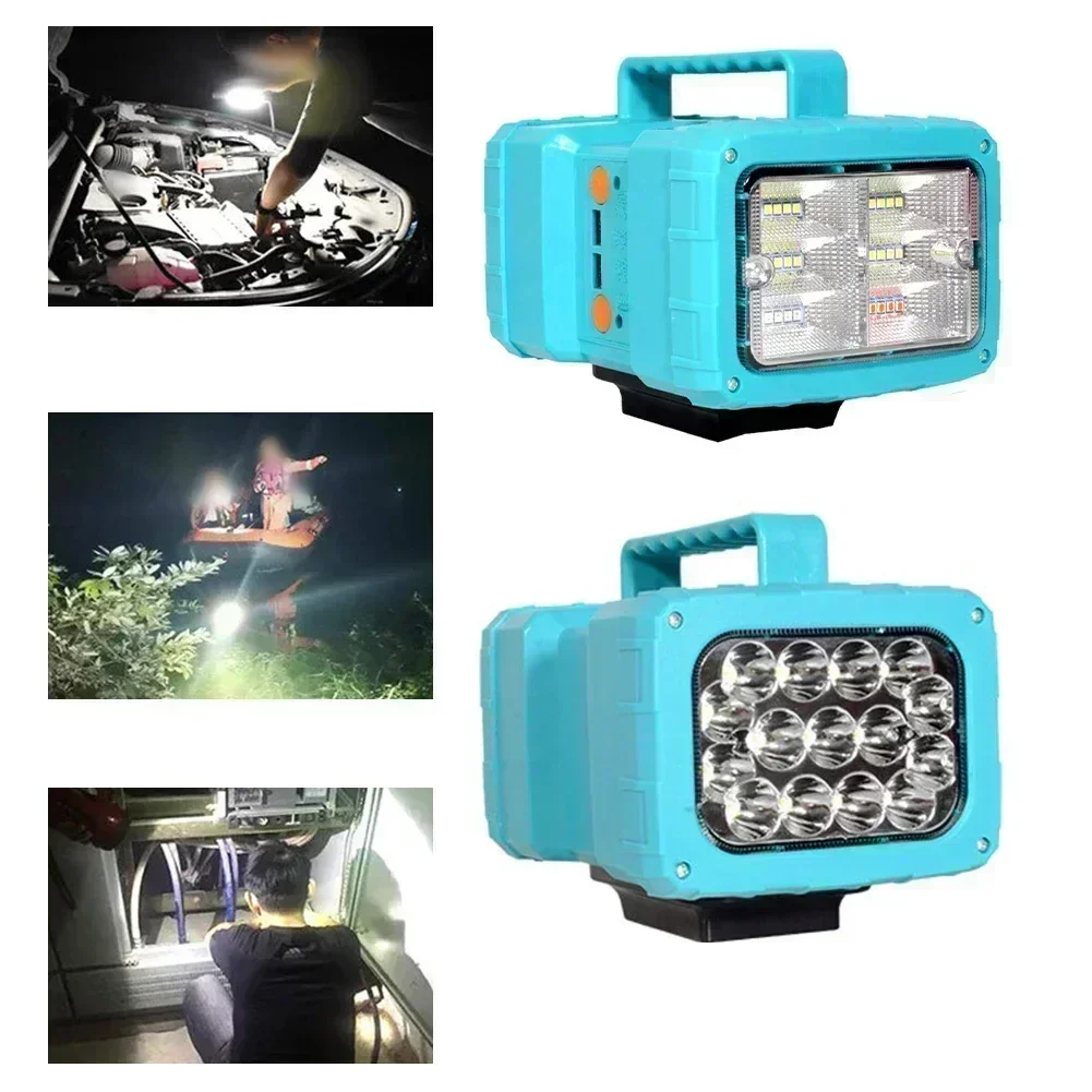 

Lithium Battery-powered LED Work Light, Outdoor Workshop Lighting, With USB Charging Port Lithium Battery-powered LED Work Light