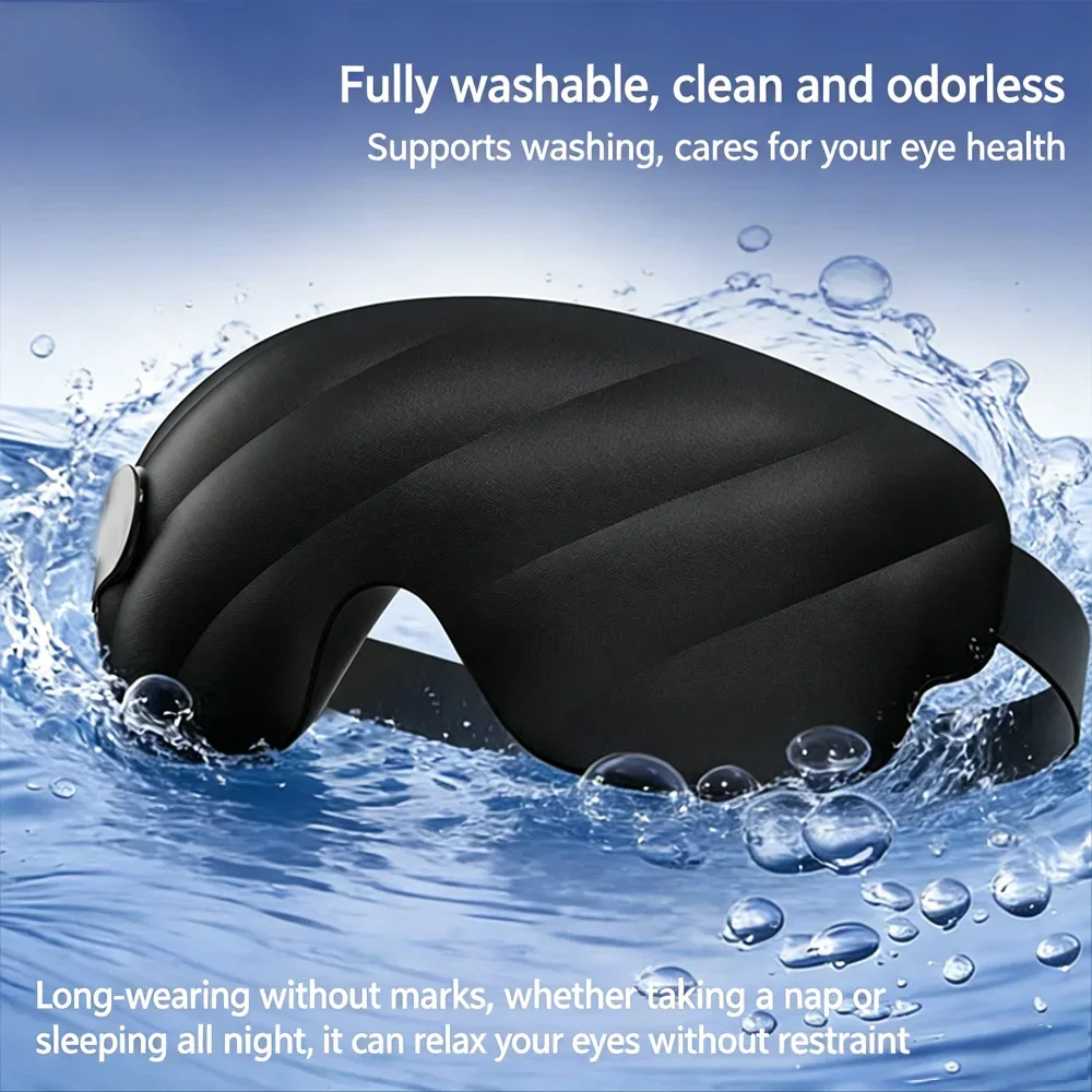 3D Sleep Mask Contoured Cup Blindfold Concave Molded Night Block Out Light for Women Men  Eye Comfortable Zero Pressure view 4