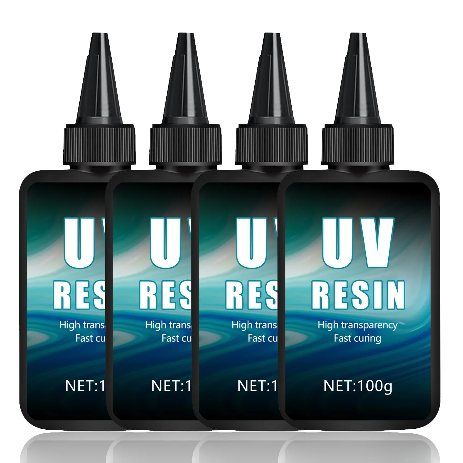 

UV Resin 100-300g/random molds 5pc - Upgraded Hard Type Crystal Clear Ultraviolet Curing UV Epoxy Resin for Craft Jewelry Making