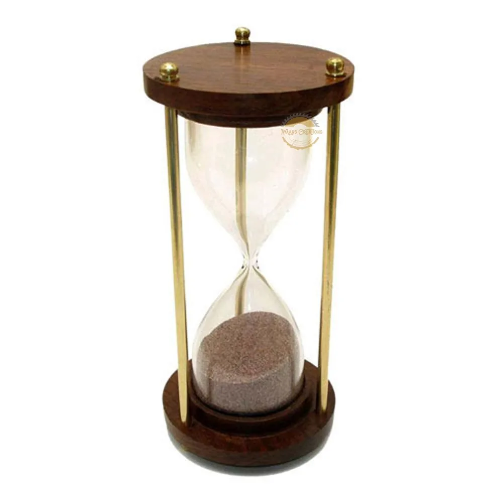 

Home and Kitchen Desk Children's Wooden 1-Minute Sand Timer - Hourglass Gift