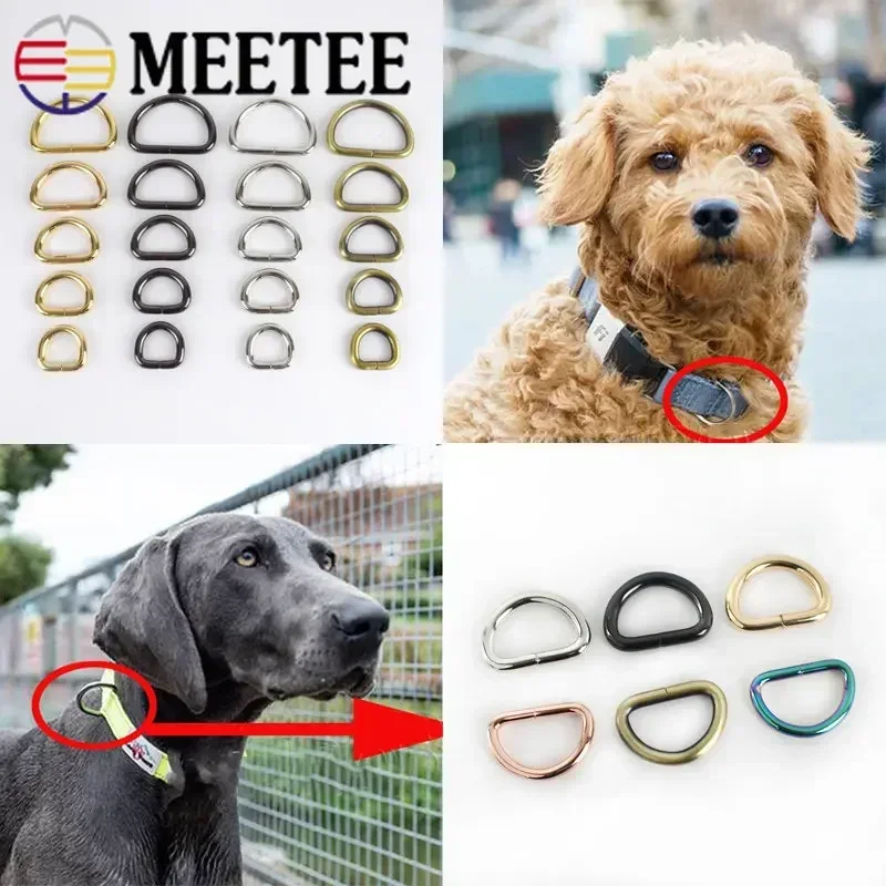 10/20Pcs 20/25/32/38mm D Ring Metal Buckles Dog Collar Connect Rings Clasp Bag Strap Hook DIY Leather Craft Hardware Accessories