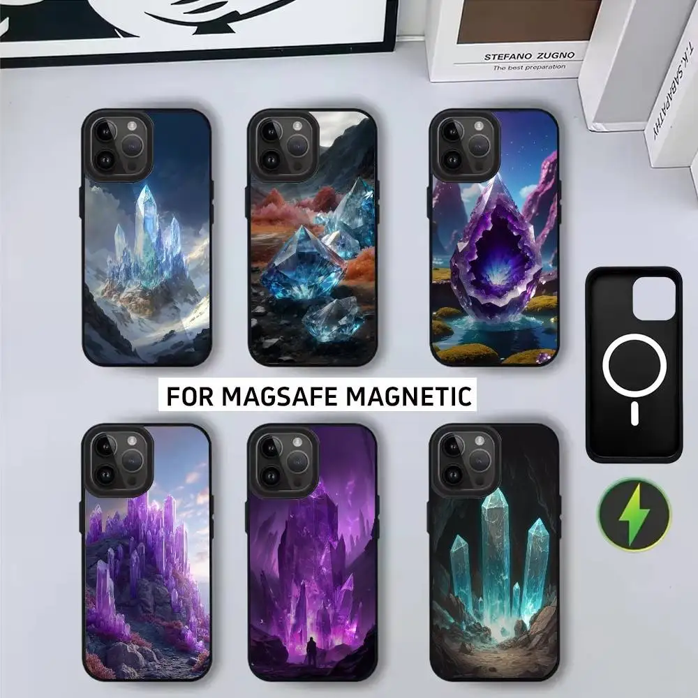 

Gem M-Mountain Phone Case For iPhone17,16,15,14,13,12,11 Plus,Pro Max Magnetic For Magsafe Wireless Charging