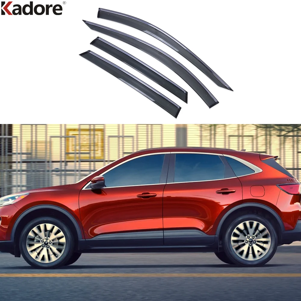 For Ford Kuga Escape 2020 2021 2022 2023 Window Deflector Weathershield Sun Visor Rain Shield Guards Cover Trim Car Accessories