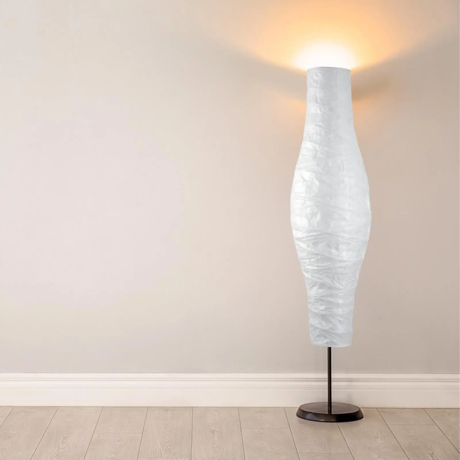 Paper Style Floor Lamp Shade 117cm Tall Standing Lamps Cover Lampshade for Living Room Home Bedroom Contemporary Floor Lamp