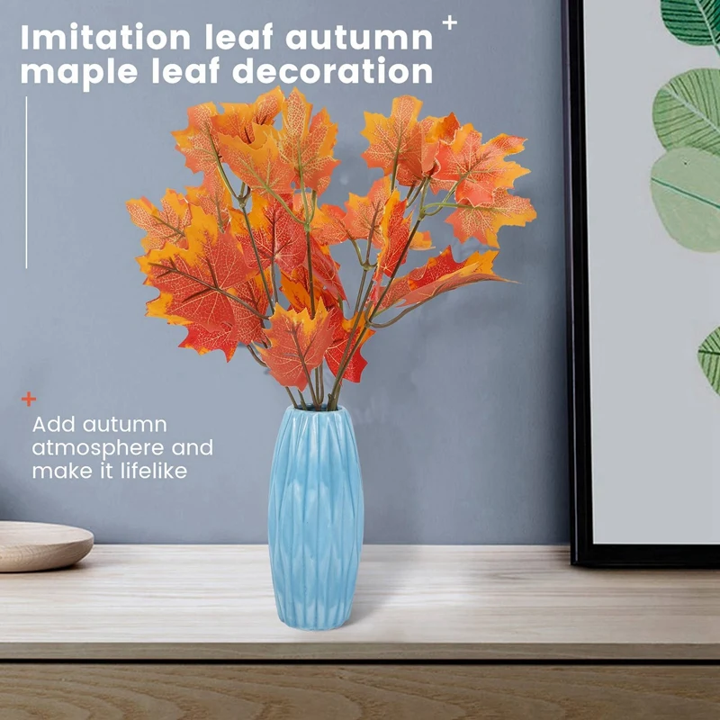 

mapleArtificial Maple Leaves Branches Autumn Leaves 5 Bundles Fall Decorations Outdoor