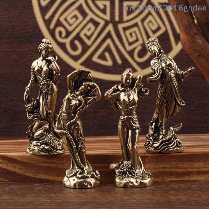 1 Pc Xishi Diaochan Wang Zhaojun Yang Yuhuan Retro Decoration Desktop Crafts Ornaments Four Beautiful Women Figure Home Decor