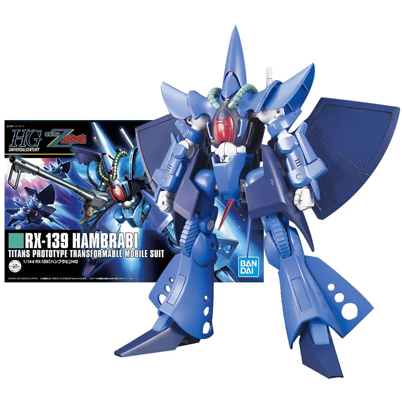 

Bandai Genuine Gundam Model Kit Anime Figure HGUC 1/144 RX-139 Hambrabi Collection Gunpla Anime Action Figure Toys for Children