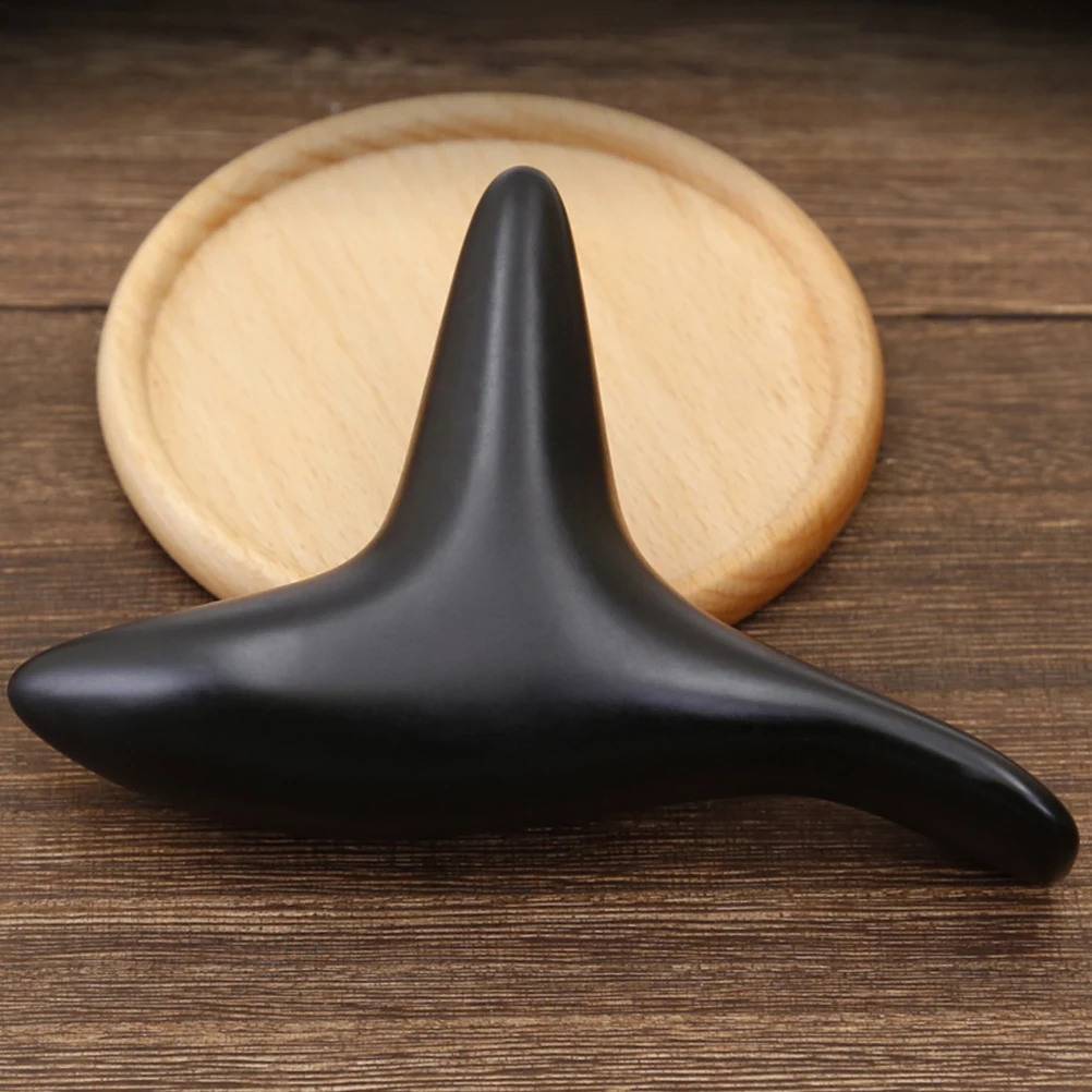 

Bian Black Large Massage Scraper Tool Triangular for Gua Face Back Acupuncture Stick Massager Tool Scraper