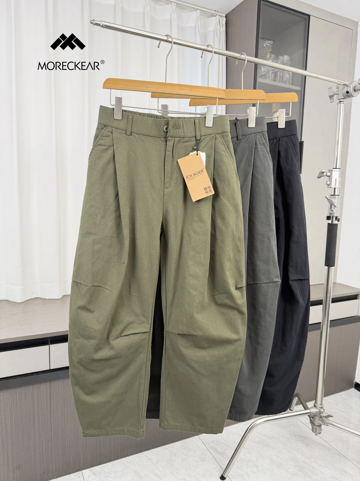 Retro Japanese Style! 3D Tailored! Men's Autumn Outdoor Workwear Comfortable Loose Casual Pants Trendy Straight Leg Cotton