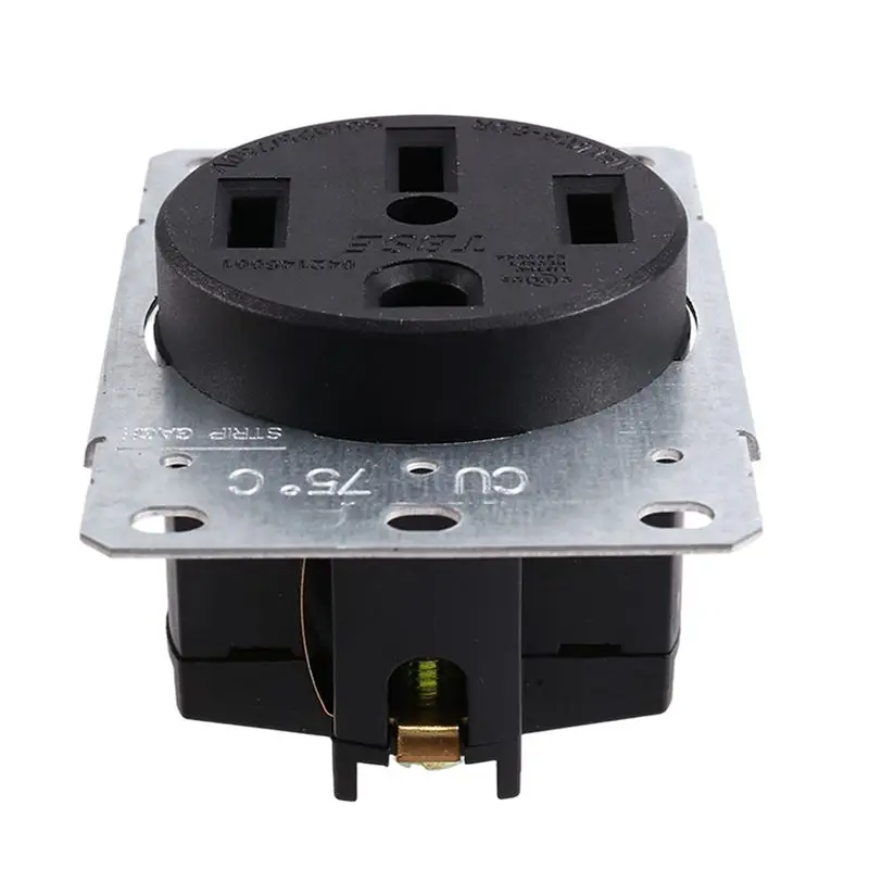 

Розетка TFTP-14-50R NEMA 14-50R, 50 ампер, 125/250 В, для электромобилей, автодомов и крупной бытовой техники, 3-полюсная, 4-проводная