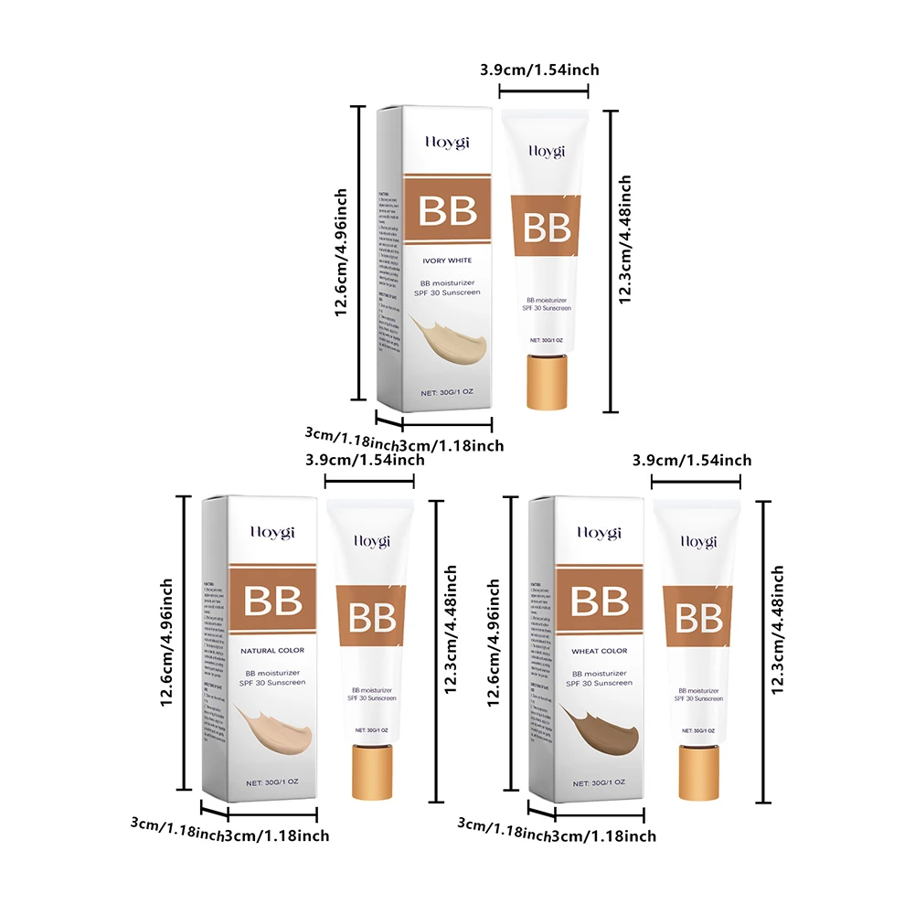 BB Blur-Crème hydratante teintée Spf30 pour le visage, correcteur de maquillage, étanche, couverture des pores, imperfections, cosmétiques, outil de maquillage