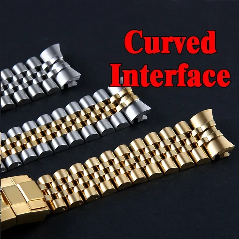Pulsera de reloj para Rolex DAYTONA SUBMARINER SUP GMT DATEJUST, accesorios de reloj de acero inoxidable para hombre, cadena de correa de reloj