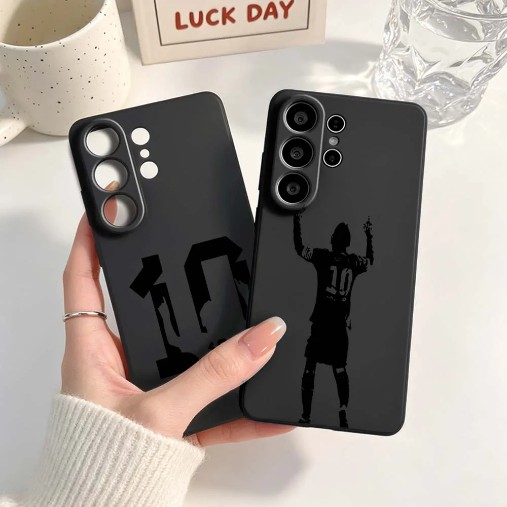 Luxury football star For Samsung Galaxy S26 S25 S24 S23 S22 S21 S20 Pro Edge Ultra Plus FE 5G Black Cover Phone Case