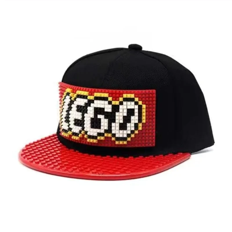 Fashion Parenting Interaction DIY Hat Decompress Building Block Assembly Baseball Flat Cap Cosplay Personality Cartoon Caps Outd