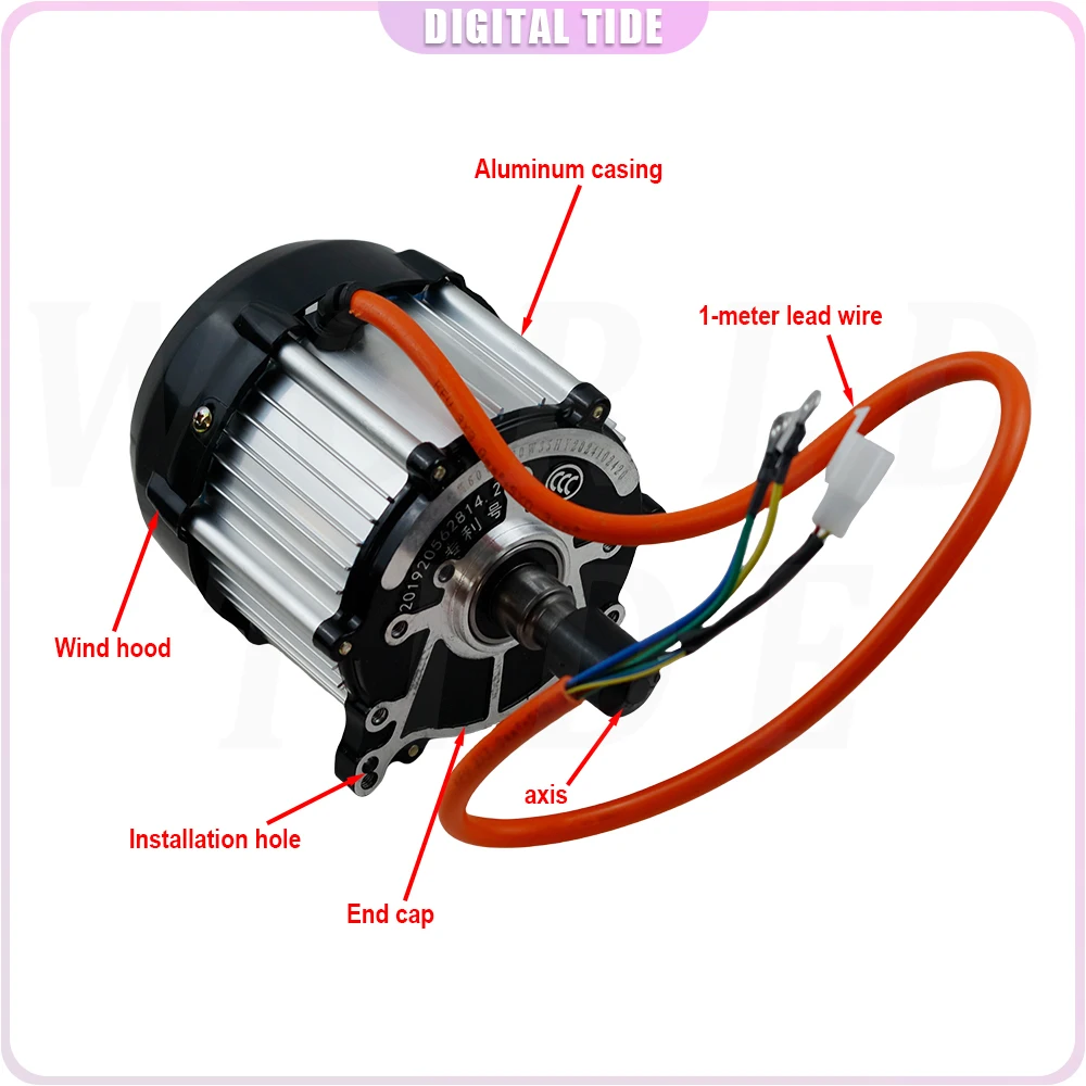 Electric Tricycle Motor Mid-drive Motor 48V60V 500W/6000W/800W/1000W DC Brushless Deceleration Unite Universal