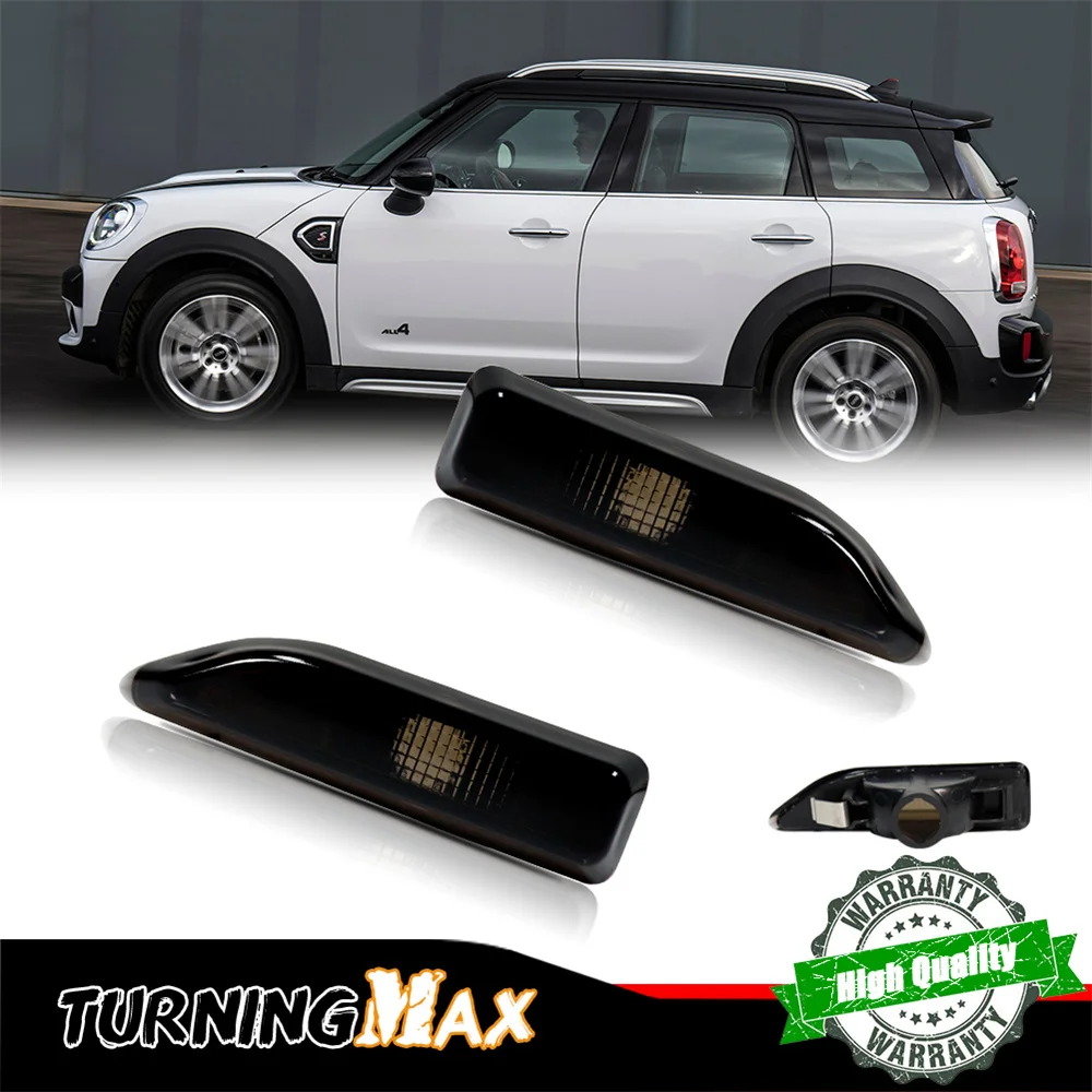 Smoked Lens Front Fender Side Marker Turn Signal Light Housings Car Accessories For 2017-up 2nd Generation MINI F60 Countryman