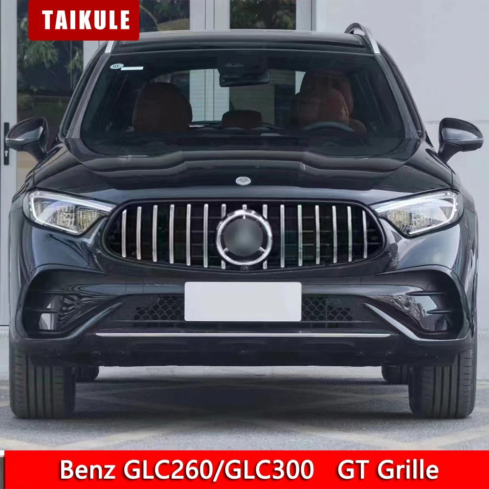 For 2023 2024 Benz GLC260/GLC300 Modification Vertical Bar GT Grille W254 GLC AMG Sport Upgrading GLC260 Star Grille