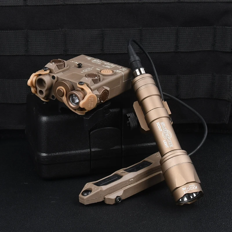 

WADSN Tactical DBAL A2 Laser Sight + M300 M600 SF Surefir Flashlight + Double Plug Pressure Switch Airsoft Hunting Lamp Set