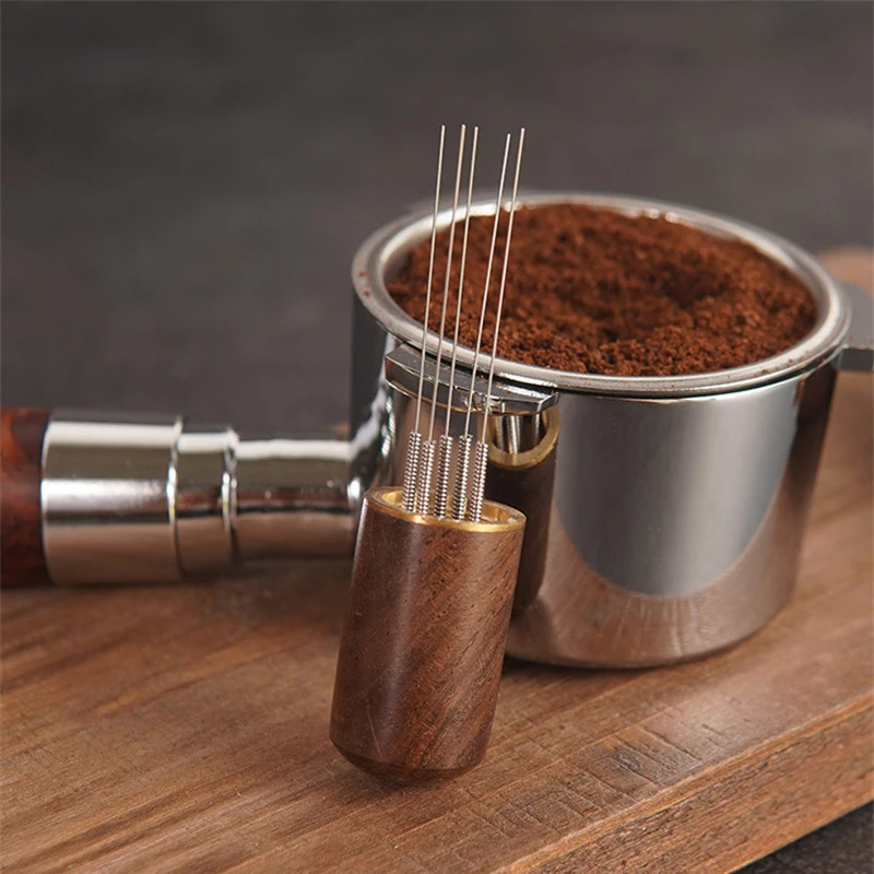 Stainless Steel Coffee Powder Tamper Espresso Powder Stirrer Distributor Leveler Tools Cafe Stirring Barista Accessories