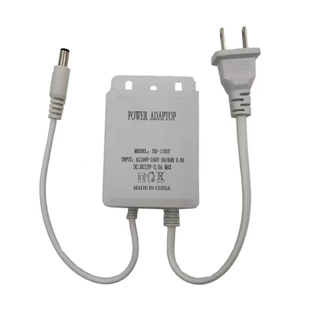 Imagem -02 - Carregador Adaptador de Energia Impermeável para Segurança Cctv Câmera ip Analógica Entrada ac 100240v dc 12v 2a Fonte de Saída Eua e ue Plug Exterior