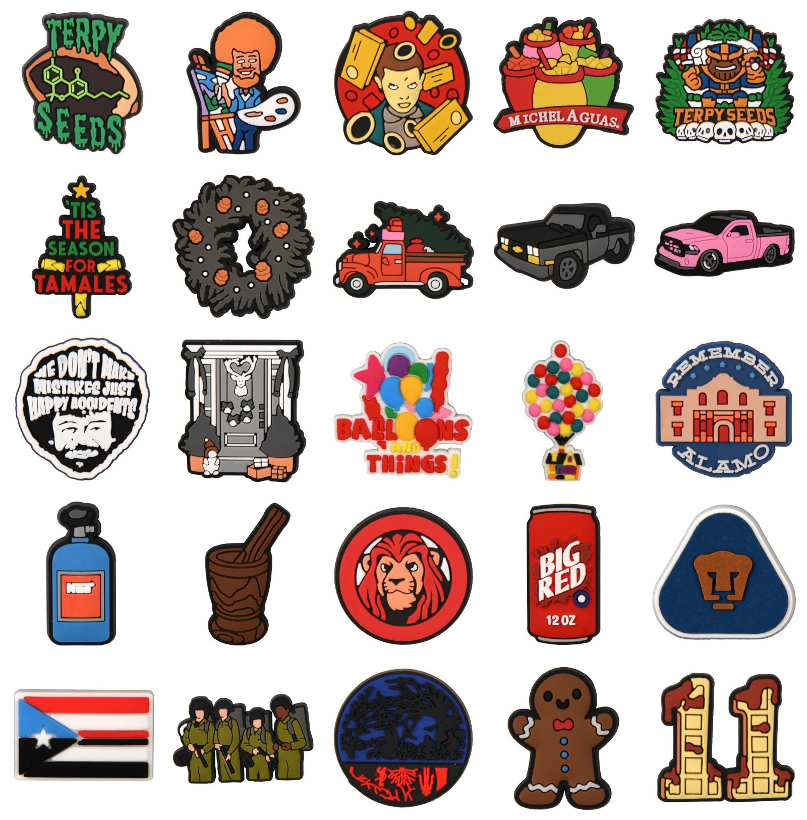 New Arrival Truck Balloon Shoe Accessories Garden Shoe Decorations Charms For Girls Kids Wen Birthday Gifts