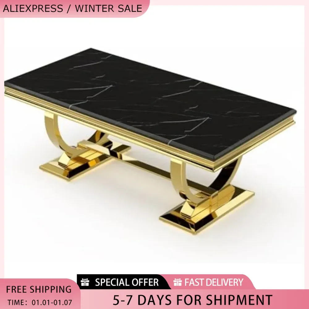 Gold Coffee Table for Living Room,48\