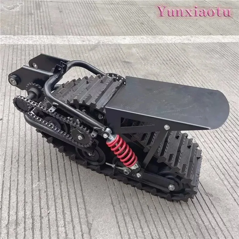 150CC Self-made two-wheel mid-to-high racing off-road motorcycle accessories, modified snow triangle crawler sled + tracks
