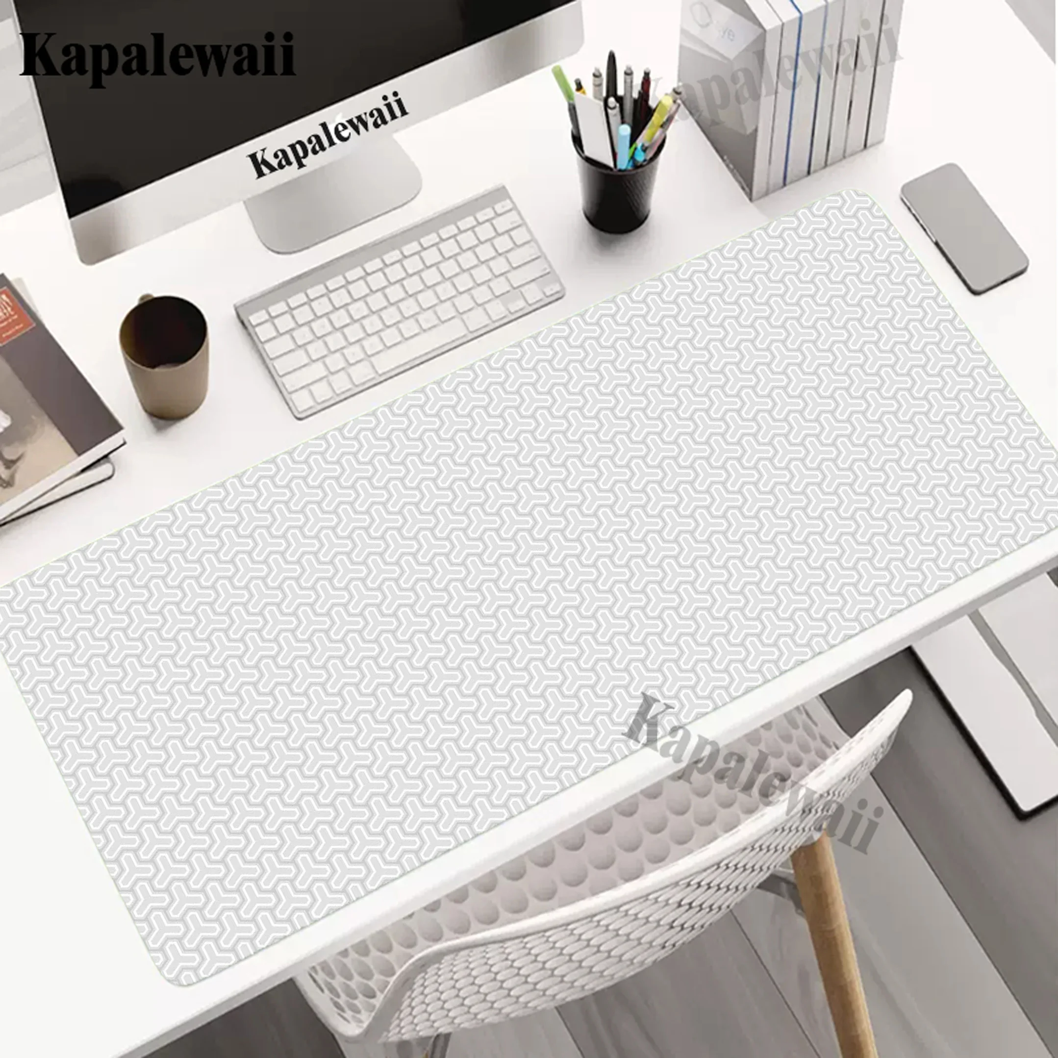 

Black And White Line Mouse Pad Pc Gamer Mousepad Anti-slip Mouse Mat Gaming Speed Keyboard Pads Notebook Office Rubber Desk Mat