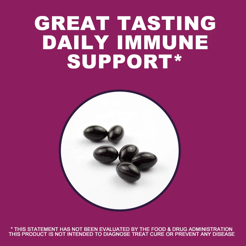 Elderberry Capsules - with Vitamins C, D and Zinc - Provide Immune Support for Children and Adults