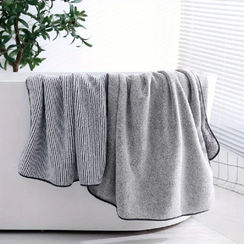 Antibacterial Bamboo Charcoal Fiber Thickened Coral Velvet Large Bath Towel Absorbent Home Adult Bath Towel Gym Sports Bathrobe