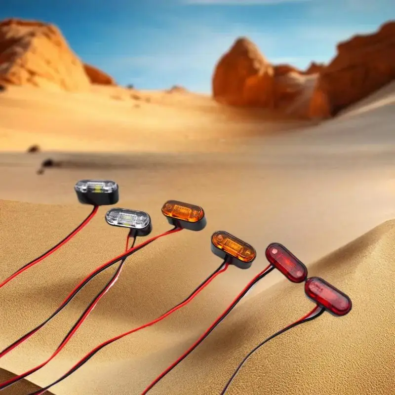 Trx4 D90 D110 Rc4wd Scx10 90046 TAMIYA 90053 1/10 1/14 RC 자동차 LED 경고등 프로필 라이트 1세트