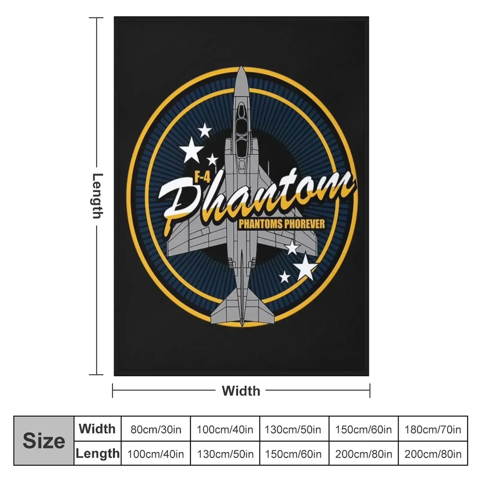 Air Force F4 Phantom 2 T-ShirtF-4 Phantom (Small logo) Throw Blanket couch cozy soft plush fuzzy picnic outdoor blanket
