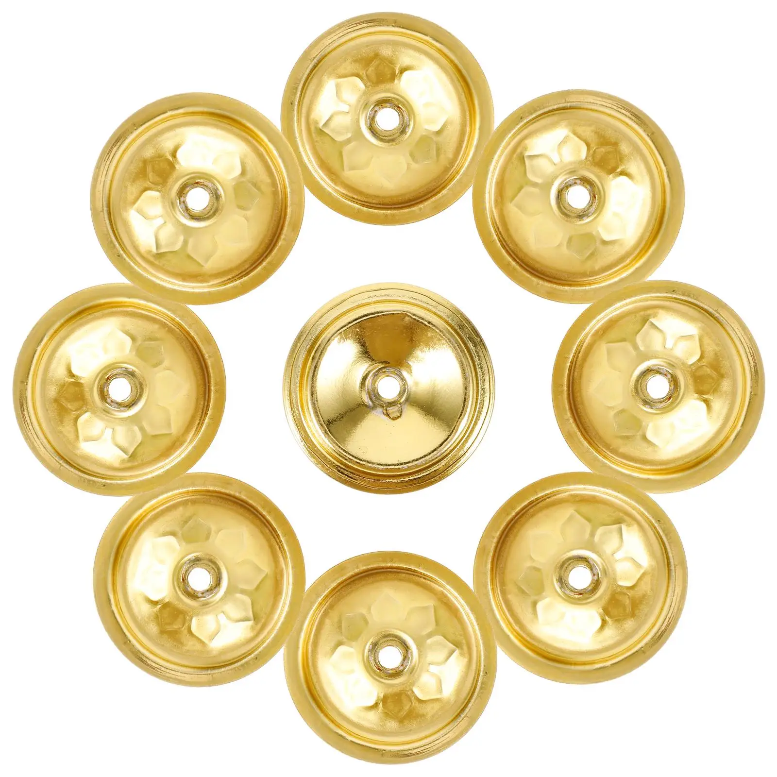 

12 Pcs Oil Float Lantern Lamp Holders Aluminum Wicks Disc Golden Wick Butter Lamp Simple Practical Burning
