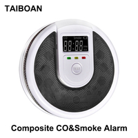 Independent 2 in 1 CO Smoke Alarm Fire Protection Smoke Detector Composite Carbon Monoxide Sensor for Home Office School