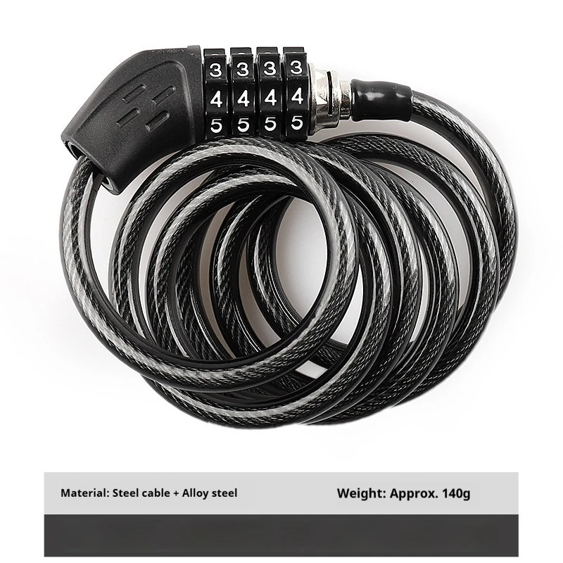 For Motorcycle Helmet Lock 4-Digit Combination Thickened Steel Cable Alloy Steel Anti-Cut Lock Accesorios Moto Accessori Moto
