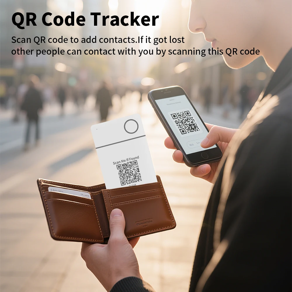 Localizzatore GPS Android RSH Codice QR Localizzatore di schede di ricarica wireless Smart Tag anti-smarrimento tramite app Google Trova hub Posizione di visualizzazione remota