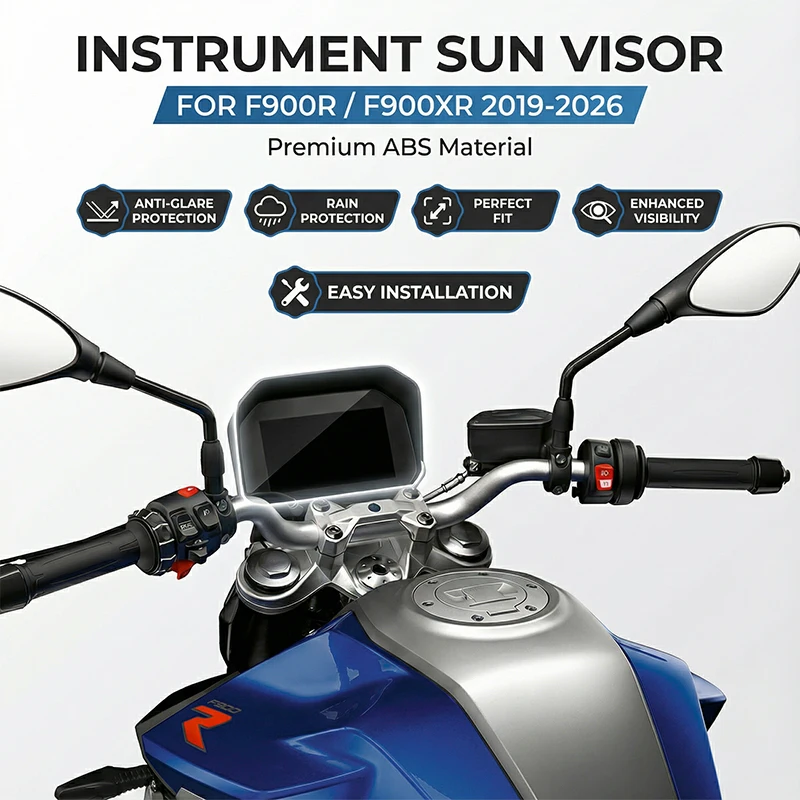 

Солнцезащитный козырек для мотоциклетных инструментов для F900R F900XR 2019-2026, антибликовая защита для приборной панели, бликовый щиток, АБС-пластик, защита дисплея