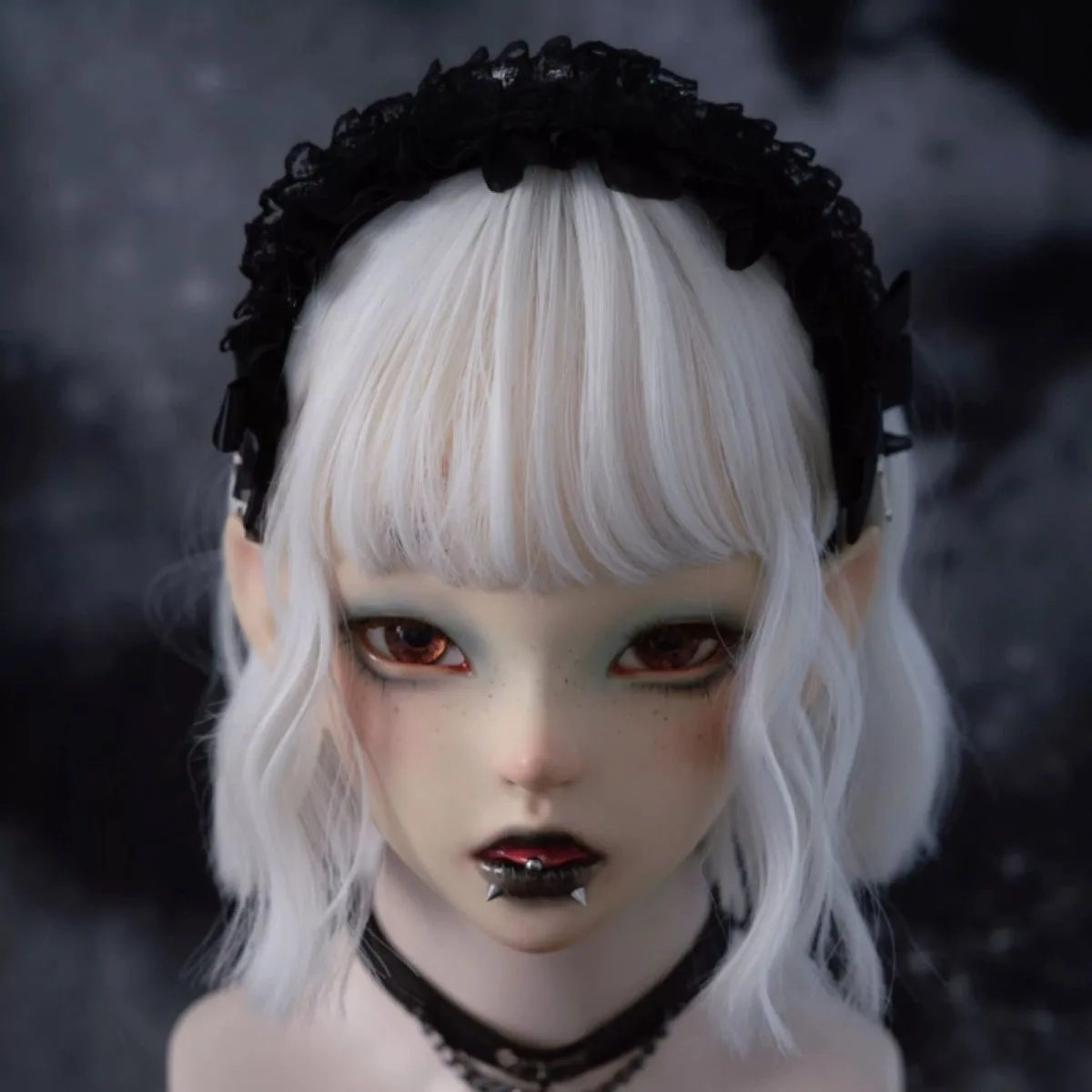 Gothic Bow Lace Cross Harajuku Punk Headbands Women Subculture Streewear Hair Band Y2K Girl Headdress Hair Accessories