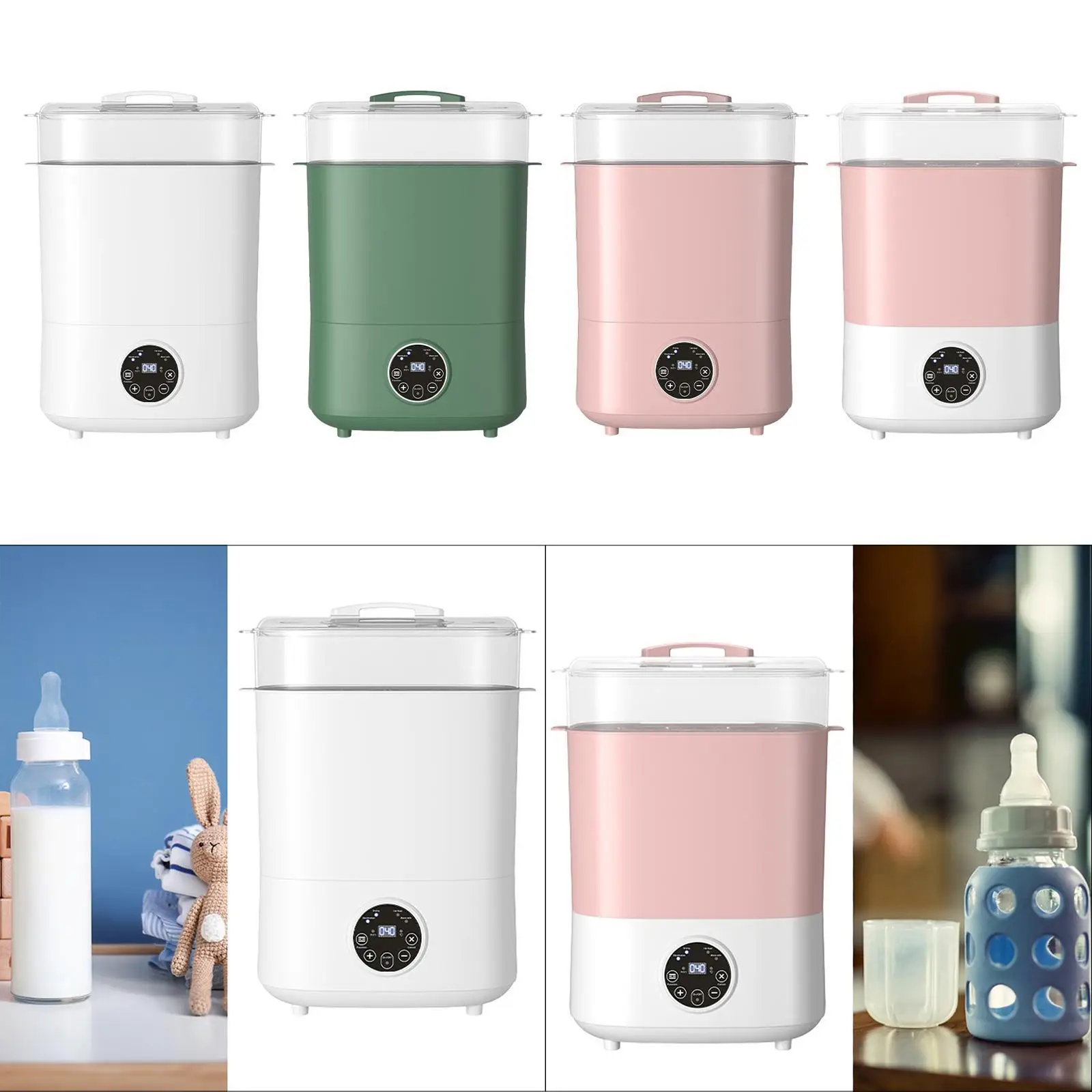 Baby Bottles Warmer Portable Electric Steam Baby Bottle Sterilizer and Dryer for Breast Pump Home Indoor Outdoor Baby Stuffs Car