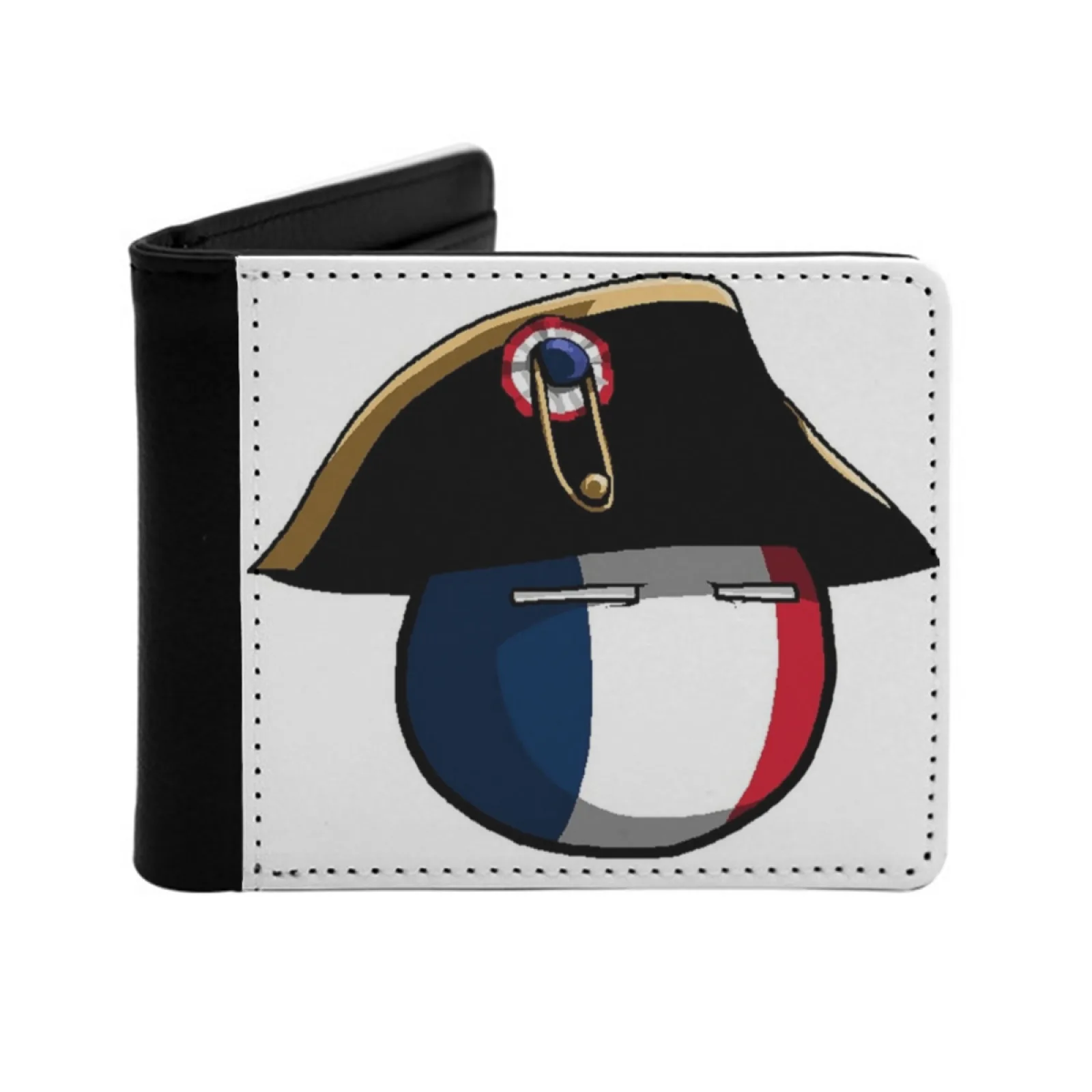 

Polandball: Наполеонский Franceball Персонализированный мужской кожаный кошелек Сумка для кредитных карт Кошелек Polandball Countryballs Franceball